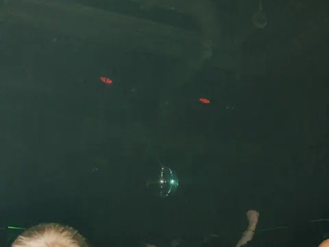 Steel catwalk, lighting rig and club room inside The Catwalk Club, a former bank boiler room (Fri 08 April)