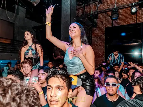 Packed dance floor with hands in the air under the lights at The Catwalk Club, Downtown LA (Fri 17 June)