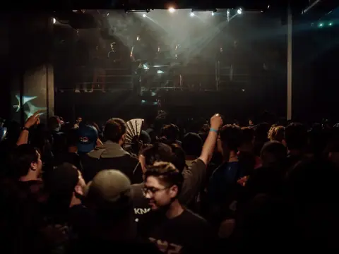 Packed dance floor with hands in the air under the lights at The Catwalk Club, Downtown LA (Sat 18 June)