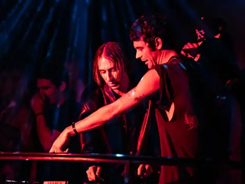 DJ performing in the booth above the crowd at The Catwalk Club, Downtown LA (Fri 22 October)
