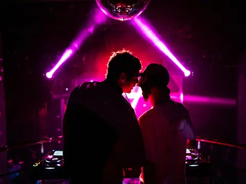 DJ performing in the booth above the crowd at The Catwalk Club, Downtown LA (Fri 22 October)