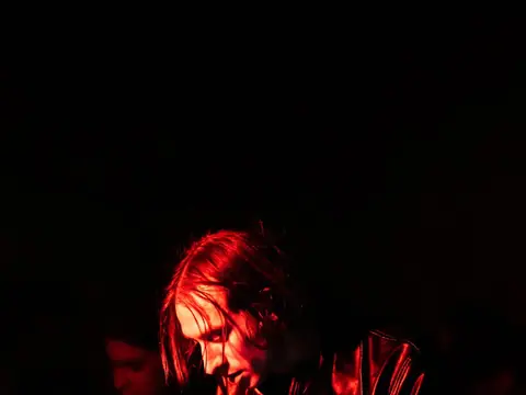 DJ performing in the booth above the crowd at The Catwalk Club, Downtown LA (Fri 22 October)