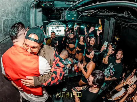 Guests posing for a photo during a club night at The Catwalk Club, DTLA (Fri 25 November)