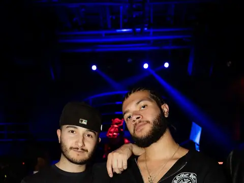 Guests posing for a photo during a club night at The Catwalk Club, DTLA (Tue 02 April)