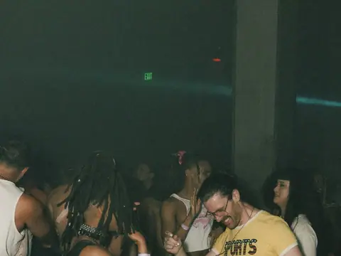 Guests posing for a photo during a club night at The Catwalk Club, DTLA (Fri 08 April)