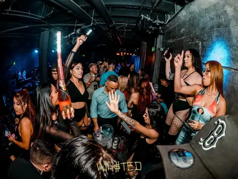 Guests posing for a photo during a club night at The Catwalk Club, DTLA (Fri 17 June)