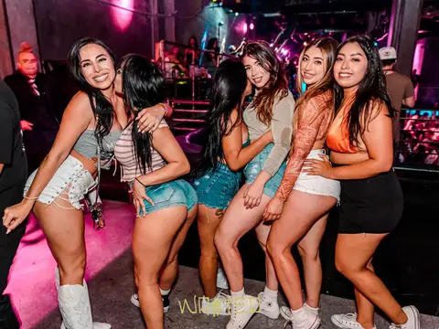 Guests posing for a photo during a club night at The Catwalk Club, DTLA (Fri 17 June)