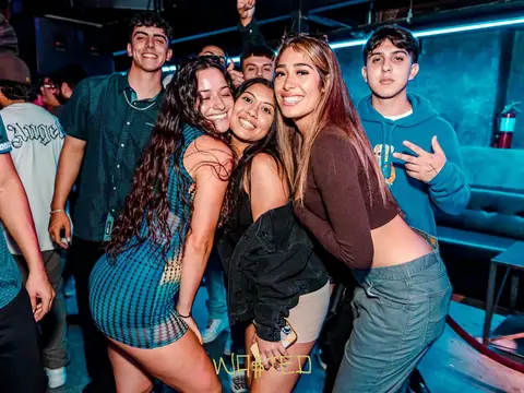 Guests posing for a photo during a club night at The Catwalk Club, DTLA (Fri 17 June)