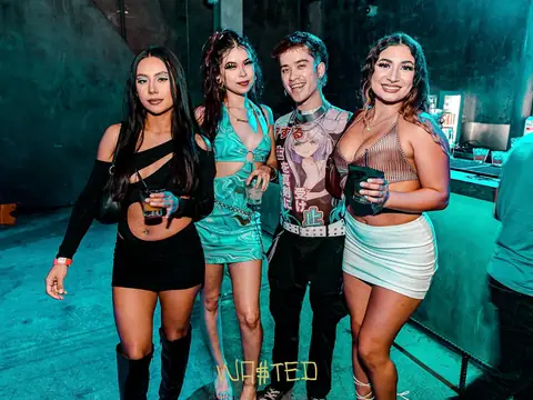 Guests posing for a photo during a club night at The Catwalk Club, DTLA (Fri 25 November)