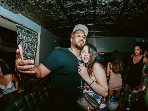 Guests posing for a photo during a club night at The Catwalk Club, DTLA (Sat 25 June)