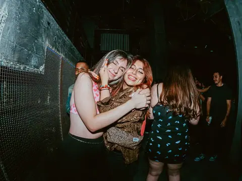 Guests posing for a photo during a club night at The Catwalk Club, DTLA (Sat 25 June)