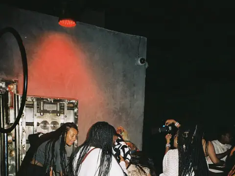 Guests posing for a photo during a club night at The Catwalk Club, DTLA (Sat 11 June)