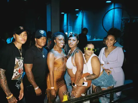 Guests posing for a photo during a club night at The Catwalk Club, DTLA (Sat 11 June)