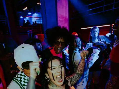 Guests posing for a photo during a club night at The Catwalk Club, DTLA (Tue 02 April)