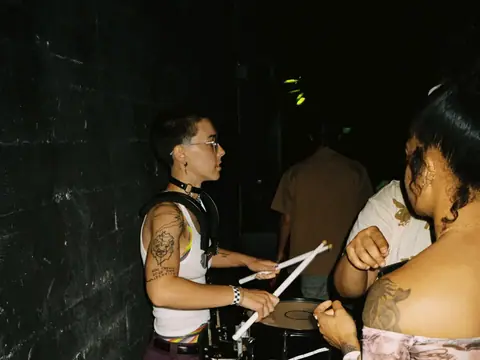 Guests posing for a photo during a club night at The Catwalk Club, DTLA (Sat 11 June)