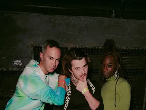 Guests posing for a photo during a club night at The Catwalk Club, DTLA (Fri 18 February)