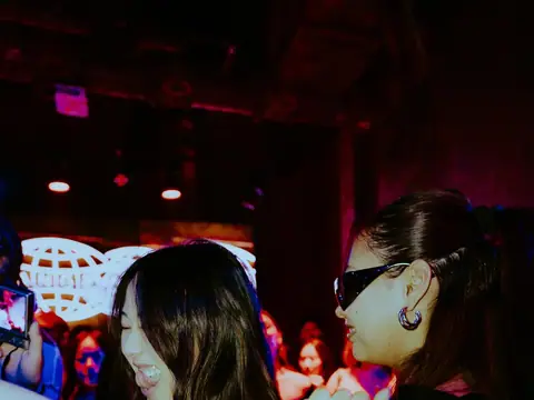 Guests posing for a photo during a club night at The Catwalk Club, DTLA (Tue 02 April)