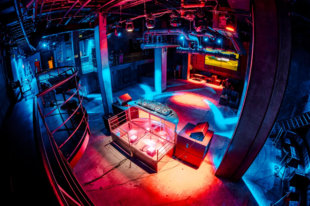 The main room at The Catwalk Club set for a private event, Downtown LA